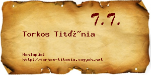 Torkos Titánia névjegykártya